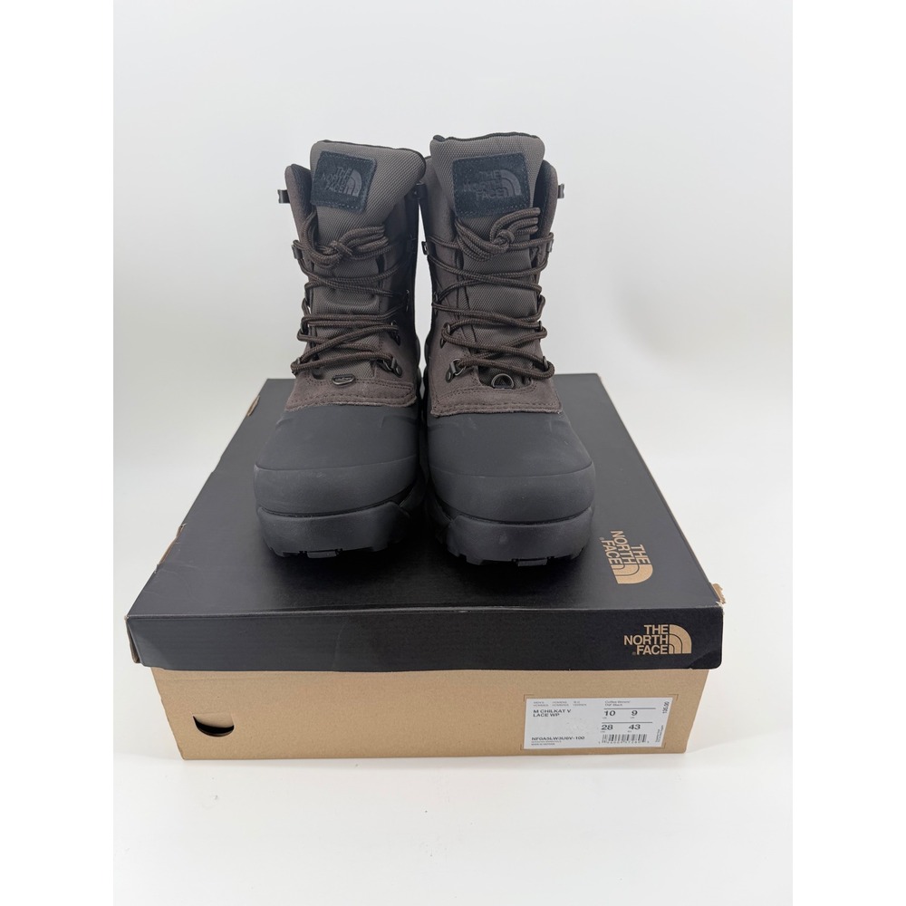 The North Face Mens Chilkat V Lace WP Boots 10 Coffee Brown Black Winter New